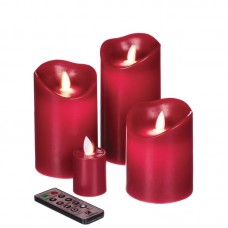 The Holiday Aisle 4 Piece Unscented Flameless Candle Set CRLE2176